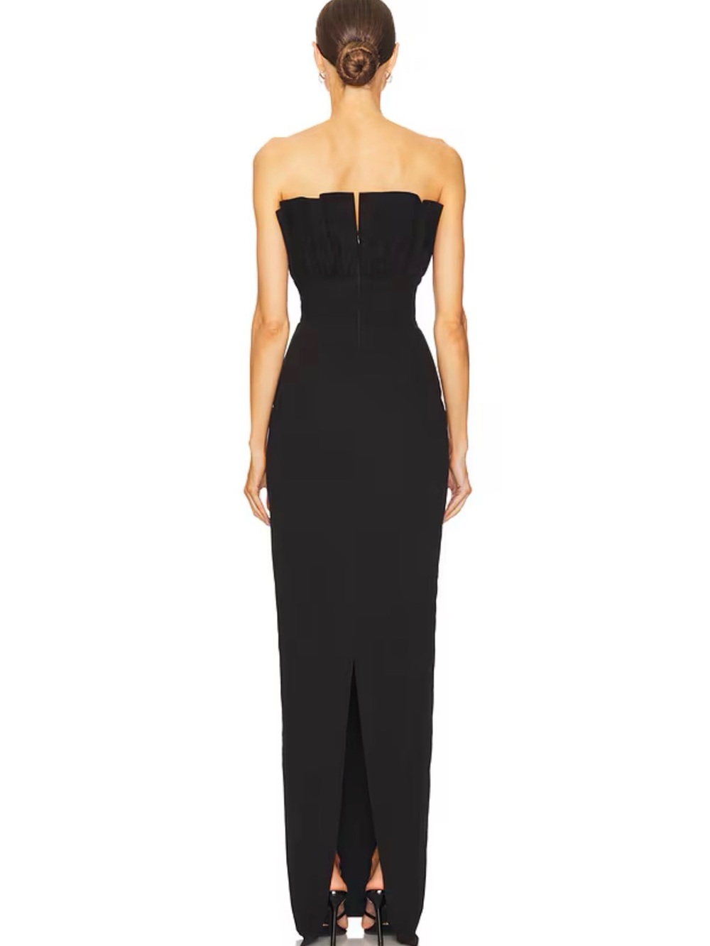 SAU LEE Noah Black Gown Women's Size 2 NWT Strapless Maxi Formal Black Tie - Picture 2 of 11